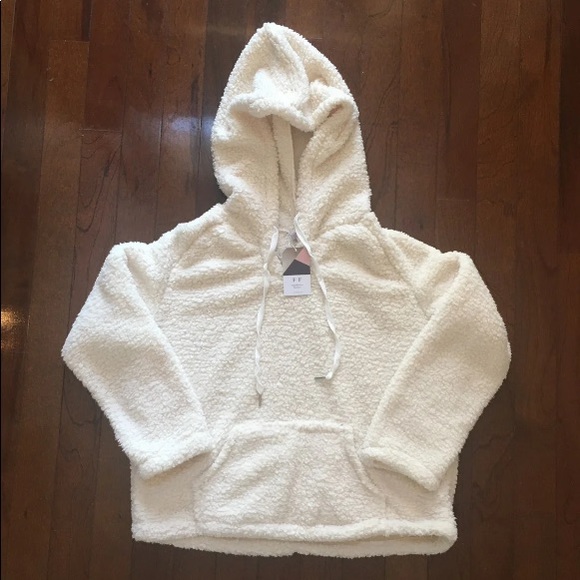 Sherpa Hooded Fleece Pullover Hoodie Jacket (S) - Picture 5 of 6